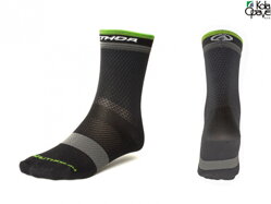 AUTHOR Ponožky Stripe X0 černá/šedá/žlutá-neonová